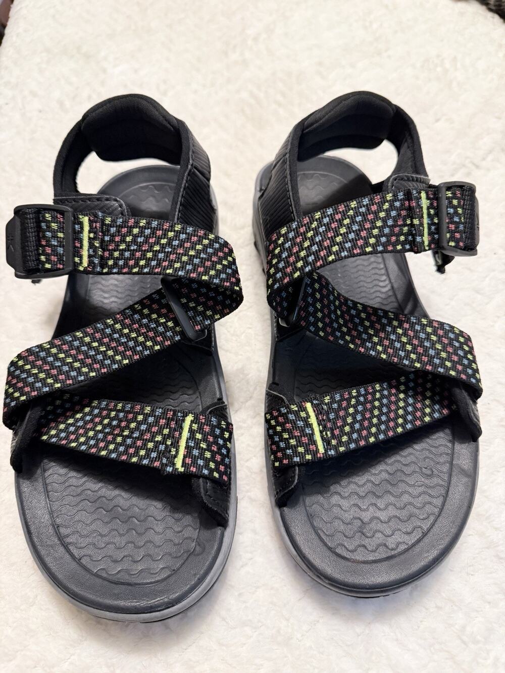 KURU CURRENT Waterproof Hiking Sandals Womens Size 7M Black Multi